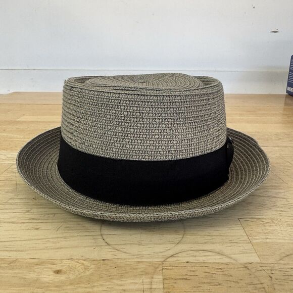 Jaxon Hats Toyo Straw Braid Pork Pie Hat Gray - Picture 3 of 11